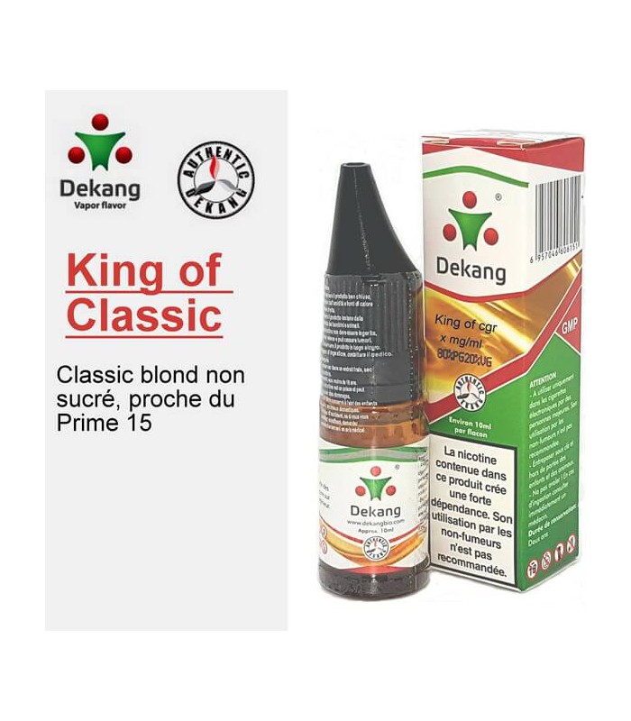 e-Liquide King of Classic Dekang : ex King of Tobacco