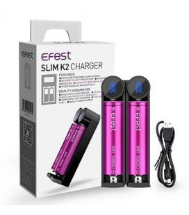 Chargeur 2 Accus Efest Slim K2 pack